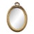 1970 French Louis XVI Gold Beech Oval Wall Mirror - 1 Pc For Sale