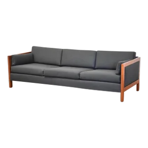 Mid Century Teak Grey Sofa