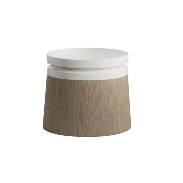 Encre foot stool by lk edition dimensions: 55 x 35 x h 52.5 cm materials: brushed oak and lacquer. It is with the sense of...