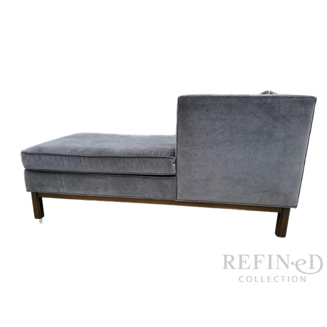 Dunbar Furniture Edward Wormley for Dunbar Chaise Lounge Circa Mid-20th Century For Sale - Image 4 of 15