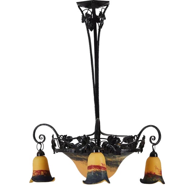 Art Nouveau Chandelier For Sale