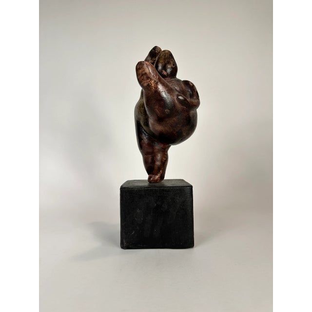 1980s Modern Figurative Ceramic Sculpture For Sale - Image 4 of 6