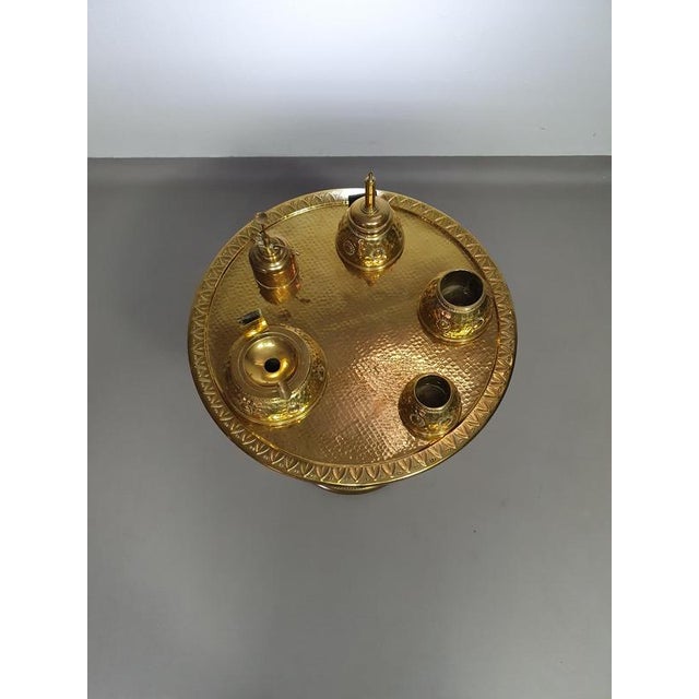 Art Nouveau Brass Smoke Table For Sale - Image 5 of 17