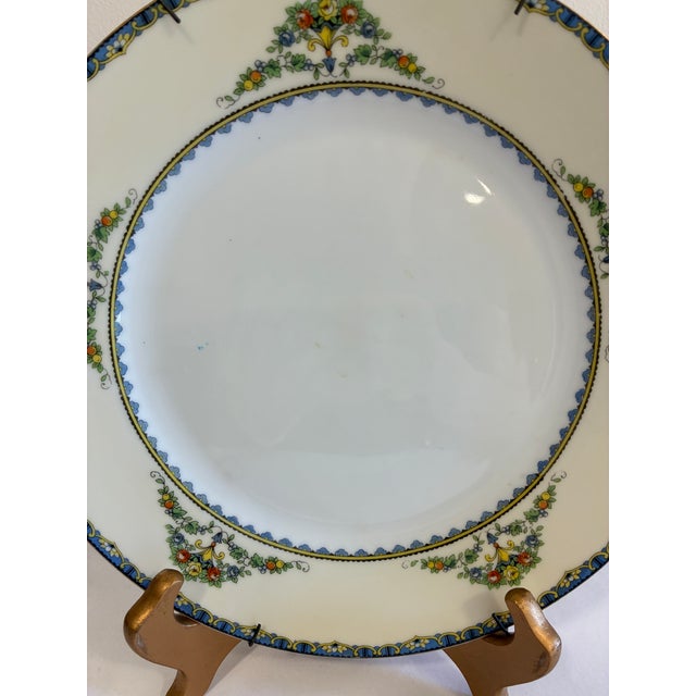 Farmhouse Vintage Noritake Avril Floral Dinner Plate With Plate Wall Hanger For Sale - Image 3 of 9