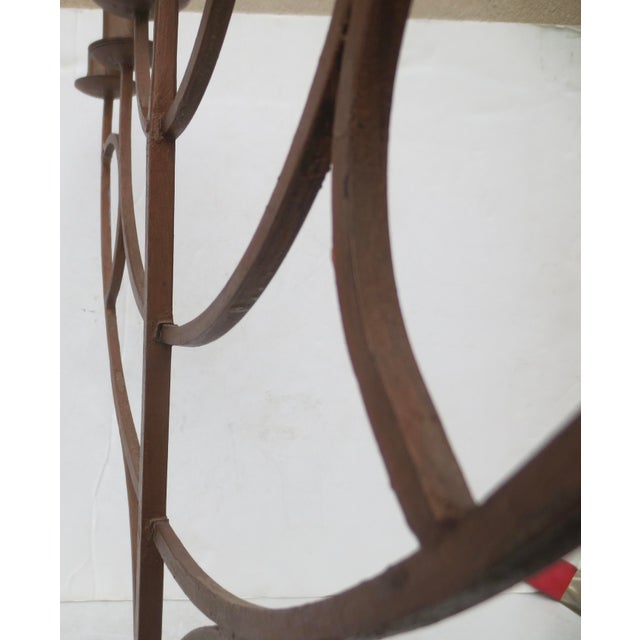 Large Arts and Crafts Iron Menorah For Sale In New York - Image 6 of 10