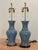 Transitional Late 20th Century John Thompson Cerulean Baluster Lamps Unmarked - a Pair For Sale - Image 3 of 7