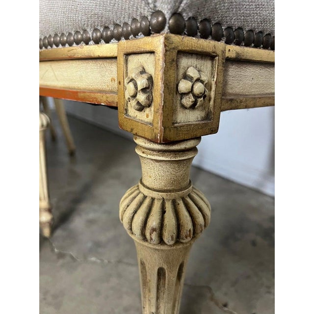 1930s Set of Eight French Dining Chairs, Louis XVI Style, Early 20th Century For Sale - Image 5 of 17