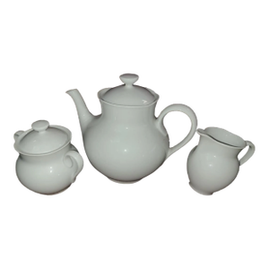 1960s Richard Ginori White Tea Set- 3 Pieces