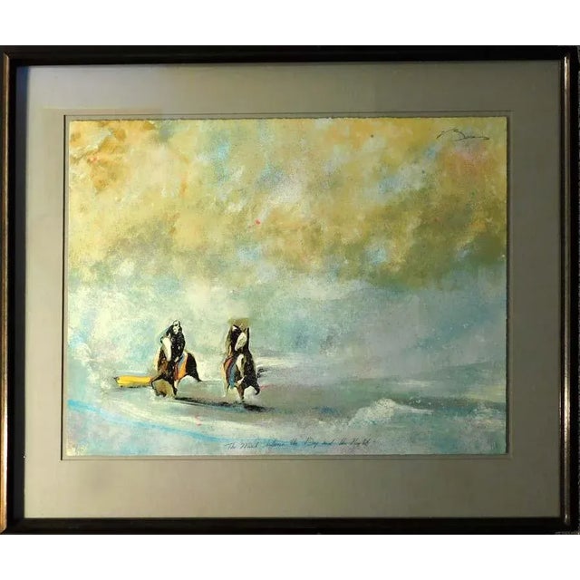 Paper Earl Biss "The Mist Between the Day and the Night" Hand Signed Serigraph For Sale - Image 7 of 7