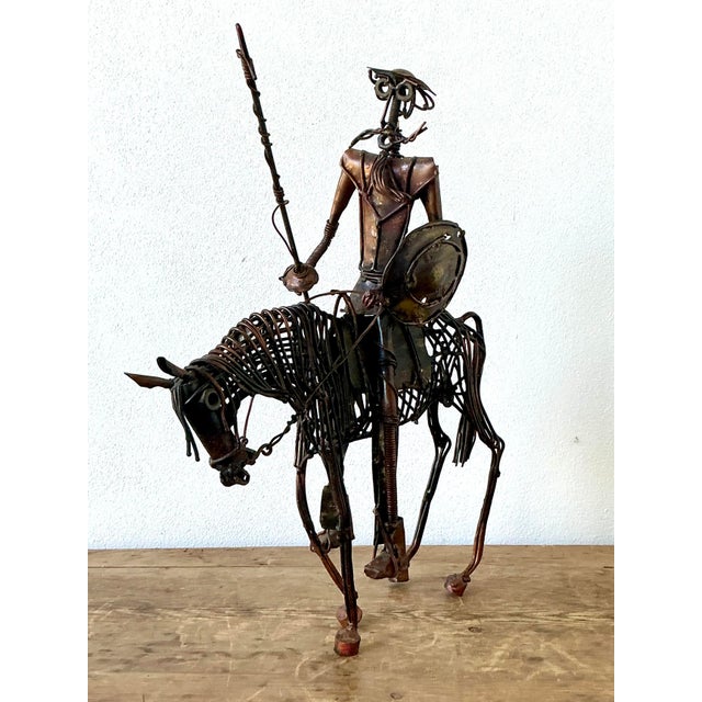 Vintage Boho Brutalist Sculpture of Don Quixote De La Mancha For Sale - Image 4 of 12