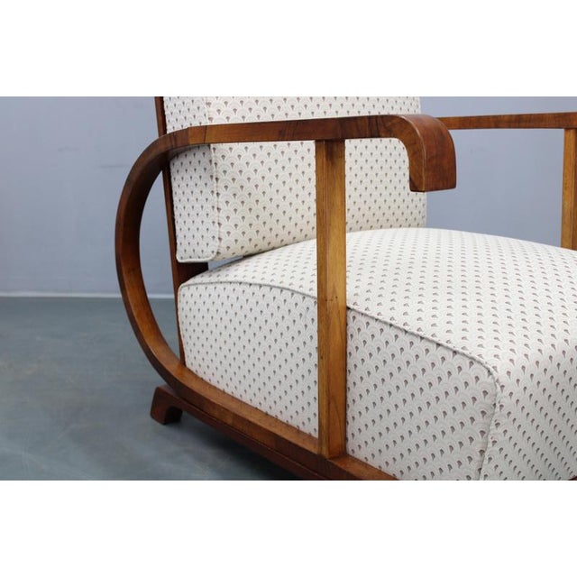 Vintage Art Deco Lounge Chairs in Walnut and Oak, 1930s, Set of 2 For Sale - Image 9 of 18