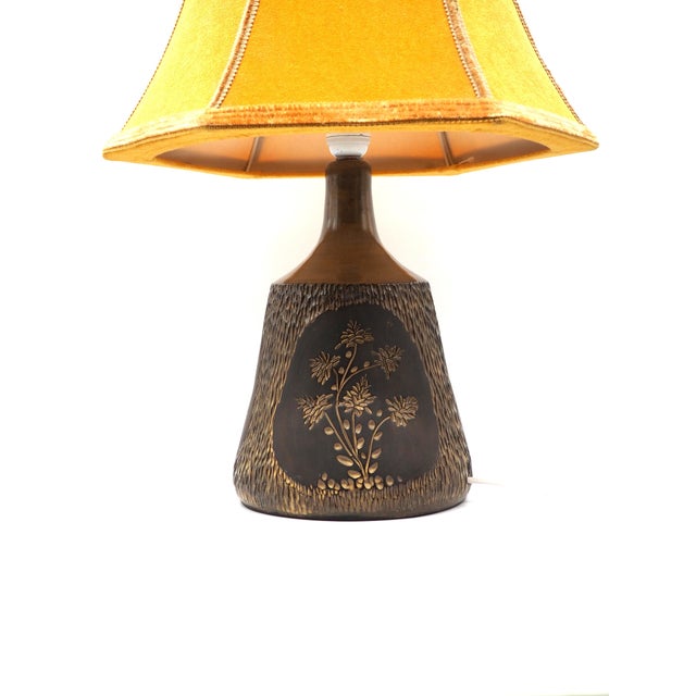 Textile Swedish Ceramic Lamp by Jan Axel Jönson for Röinge Keramik, 1970s For Sale - Image 7 of 15