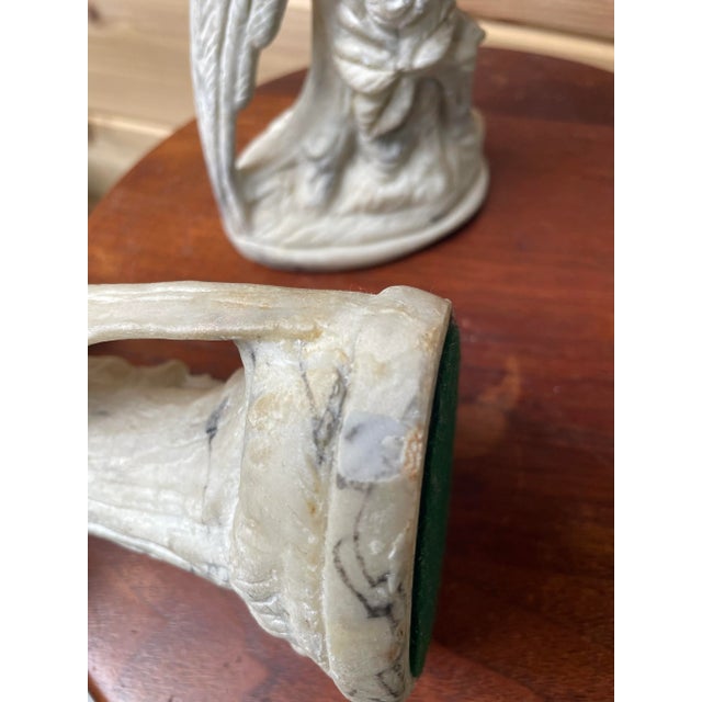 Vintage Holland Mold Cast Marble Parrots - Pair For Sale - Image 9 of 10