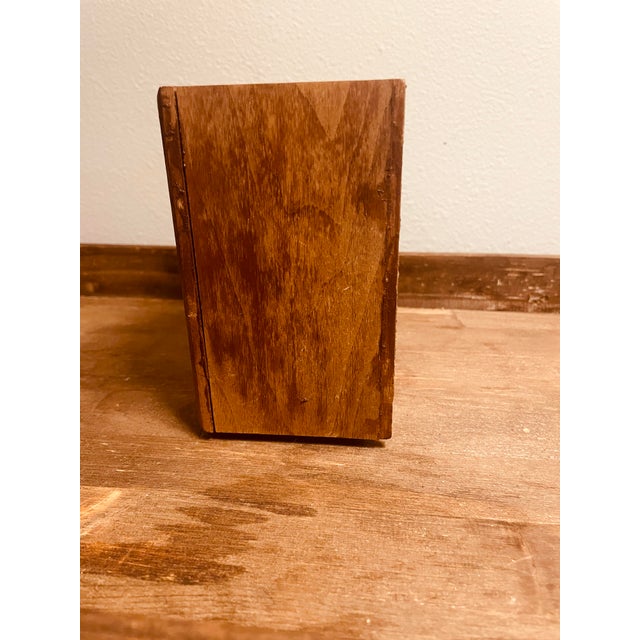 Contemporary Vintage Ingrrsoll-Rand MCM Minimalist Designed, Hand Crafted Wood Cased Desk Clock With Gold Plaque Stamp For Sale - Image 3 of 6