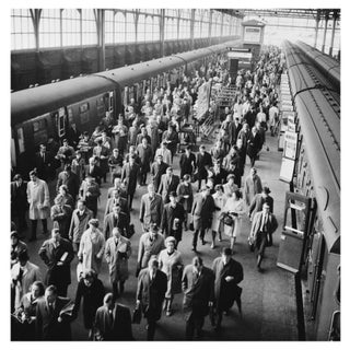 Commuters at Waterloo' Unframed Archival Pigment Print For Sale