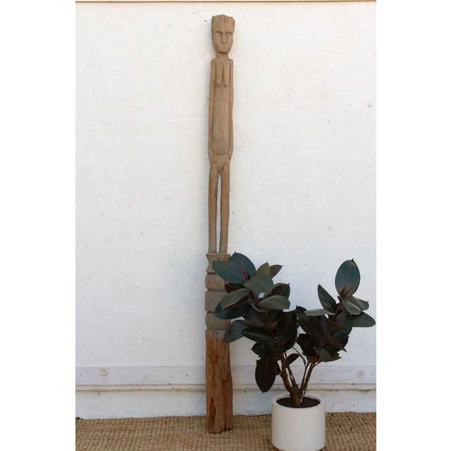 Antique Sun-Bleached Tribal Wurkun Slender Figure For Sale In Los Angeles - Image 6 of 9