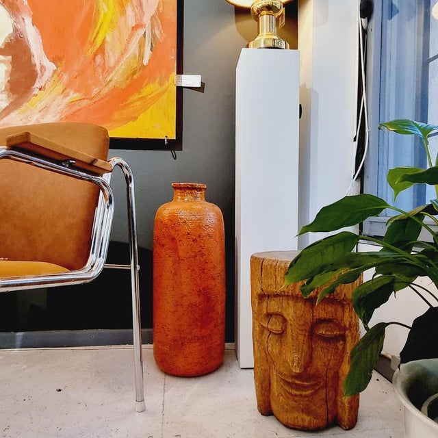 Carved wooden flower stand from the second half of the 20th century. Presumably made in Transylvania, the work of a...