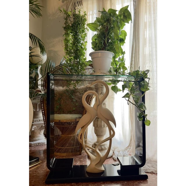 Glass Vintage Sculptural Console Table from Maison Jansen, 1970s For Sale - Image 7 of 10