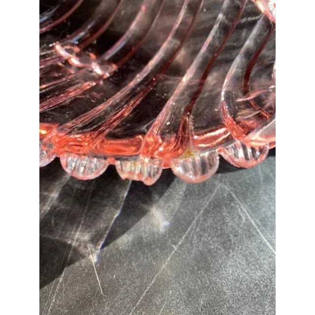 Pink Pink Depression Serving Dish With Handle For Sale - Image 8 of 9
