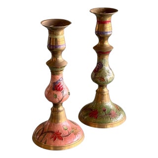 Antique Art Nouveau Candleholders, 1890s, Set of 2 For Sale