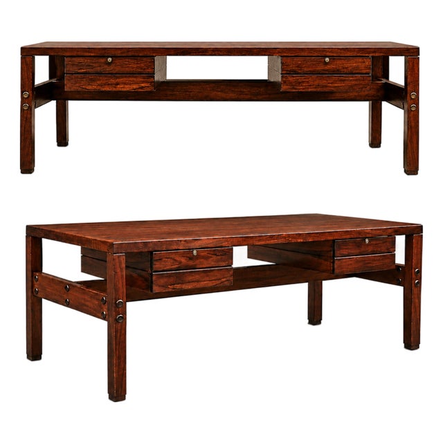 Brazilian Modern Monumental Executive Desk in Rosewood, Sergio Rodrigues, 1959 For Sale