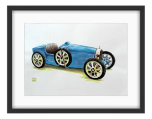 Mariusz Szałajdewicz, Bugatti 35 from, 1935, Watercolour on Paper, 2012
