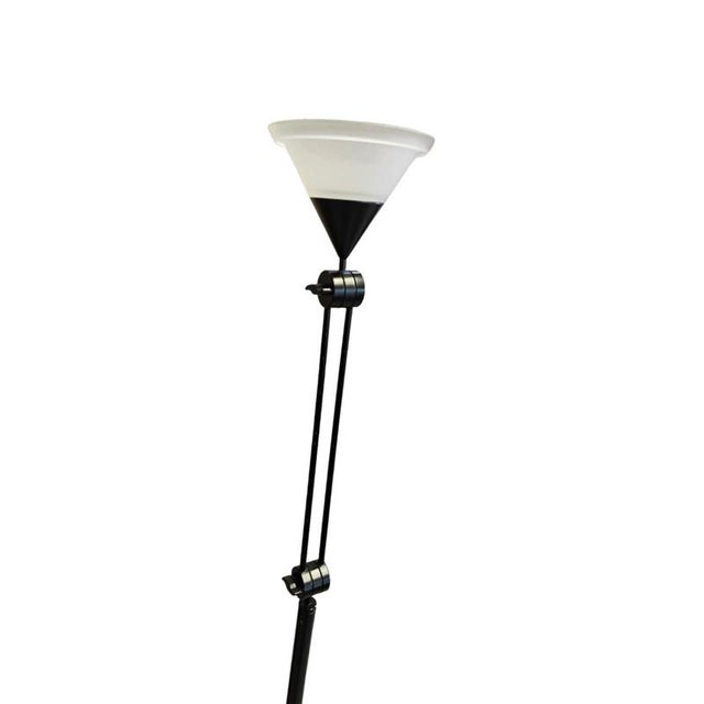 Metal Adjustable Conical Glass and Black Metal Floor Lamp from Tronconi, Italy, 1970s For Sale - Image 7 of 12