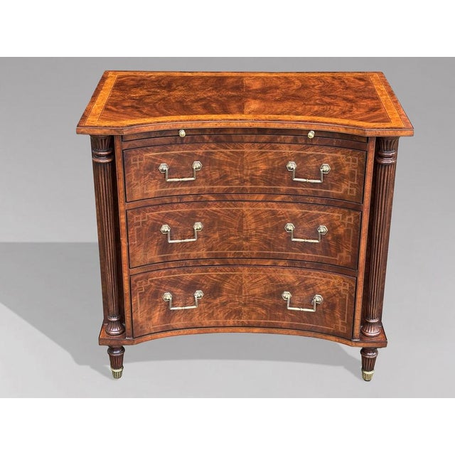 Wood Walnut Inlaid Commode from Brights of Nettlebed, 1980s For Sale - Image 7 of 10