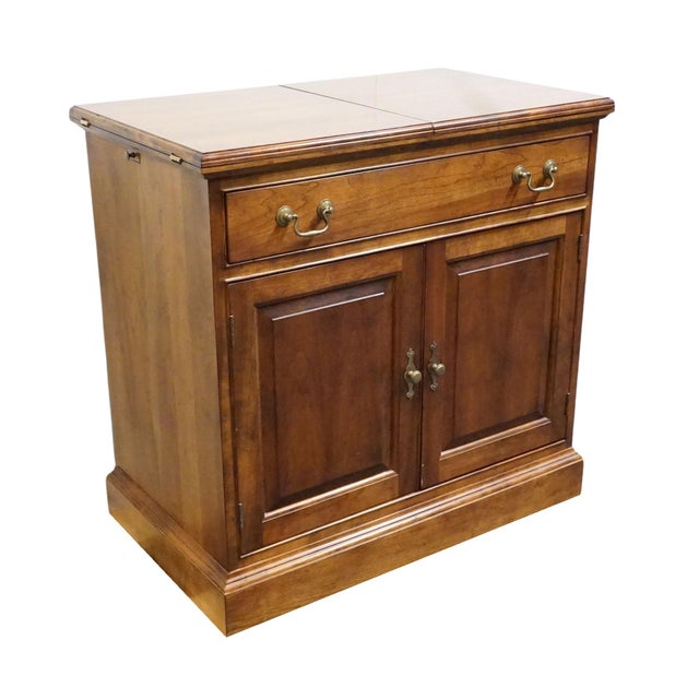 Stickley Stickley Furniture Traditional Style Solid Cherry 68" Flip Top Server Buffet 4077 For Sale - Image 4 of 18