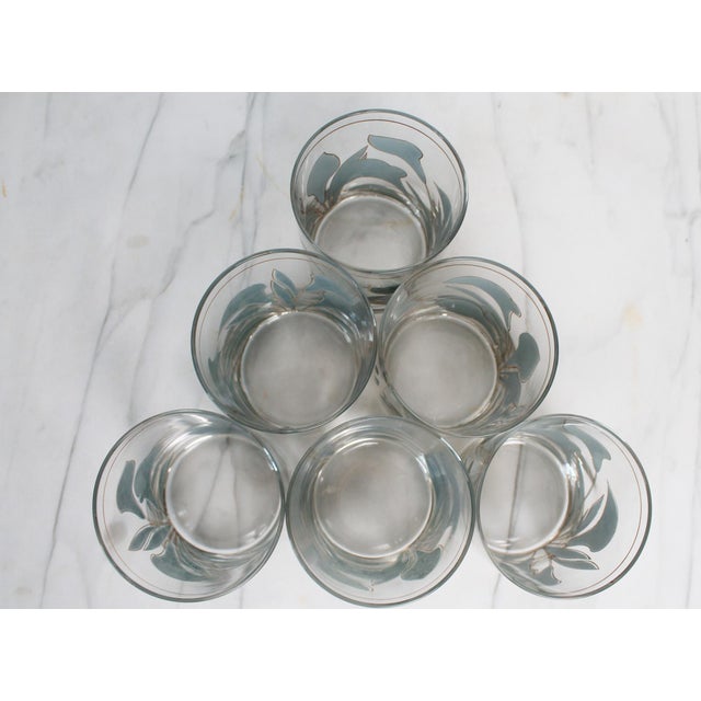 Late 20th Century Set of Six Vintage Calla Lily Low Ball Drinking Glasses by Culver Ltd. For Sale - Image 5 of 5