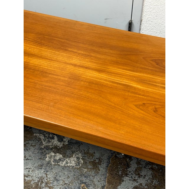 Brown Danish Teak Wood Coffee Table, Mid 20th Century For Sale - Image 8 of 12