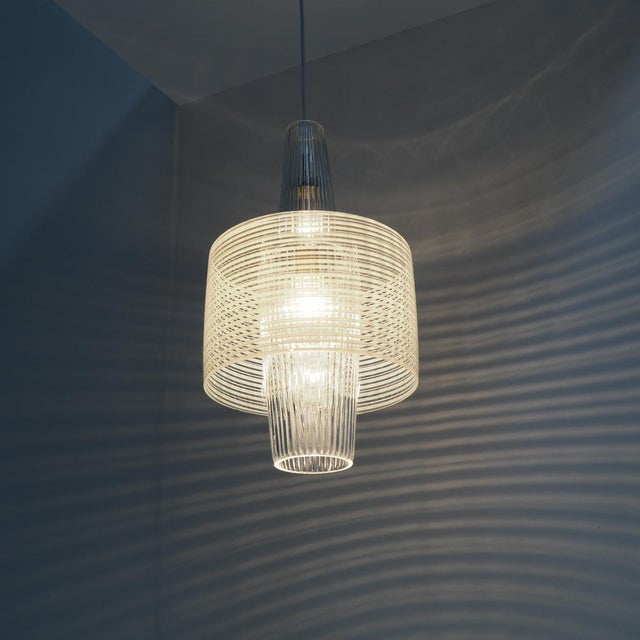 Glass Venezia Pendant by Aloys F. Gangkofner for Peil & Putzler, 1953 For Sale - Image 7 of 12