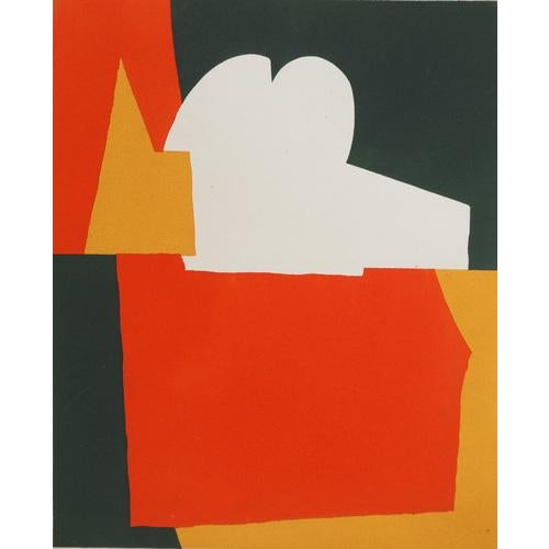 Serge POLIAKOFF (1906-1969) Red and green composition, 1952 Lithograph and stencil (Atelier Renson Fils) Unsigned On...