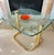 Brass Mid Century Glam Hollywood Regency Pace Collection Side/ Coffee Table Brass and Glass For Sale - Image 8 of 13