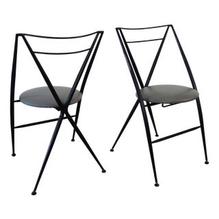 Cinderella Folding Chairs by Yamakato, 1980s, Set of 2 For Sale