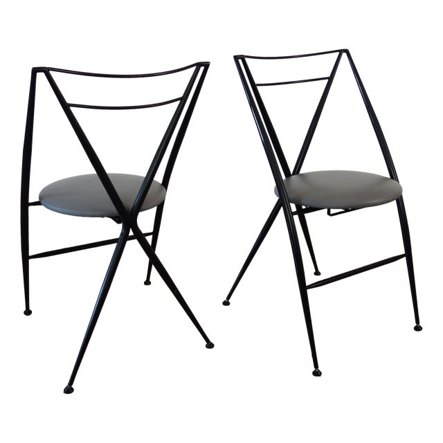 Cinderella Folding Chairs by Yamakato, 1980s, Set of 2 For Sale