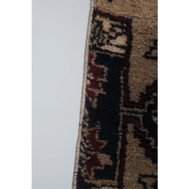 Textile 1960s Vintage Brown Turkish Tulu Rug 2'11'' X 6'4'' For Sale - Image 7 of 13