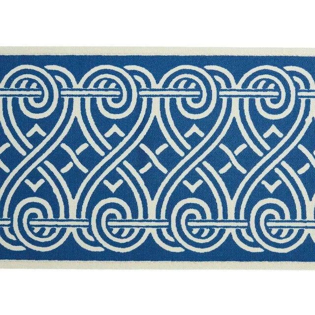 Contemporary Sample - Schumacher X Jill Lasersohn Suzette Tape in Navy For Sale - Image 3 of 3