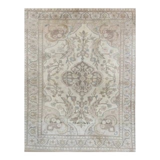 1970s Old Vintage Persian Turkeman Area Rug 4x5 For Sale