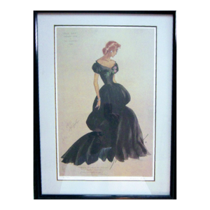 Virginia Fisher the Hucksters Deborah Kerr Clark Gable 1940 Signed Portrait Gouache