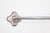 Vintage surface mount steel towel rack with a nickel finish and clover shaped backplates. The original mounting screws are...