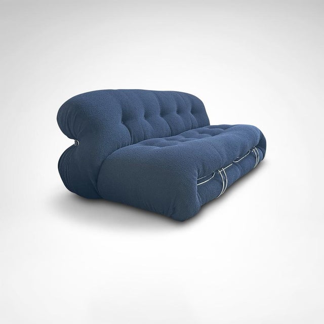Soriana 2-Seater Sofa and Ottoman by Tobia and Afra Scarpa for Cassina, 2010s, Set of 2 For Sale - Image 9 of 11