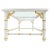 Vintage White & Gold Faux Bamboo Coffee Table With Glass Top, Hollywood Regency Style For Sale - Image 4 of 13