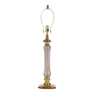 Mid Century Aventurine Filigrana Murano Table Lamp Attributed to Dino Martens for Aureliano Toso