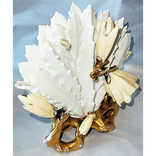 Late 19th Century Moore Bros Porcelain Cactutus Flower Vases, Set of 4 For Sale - Image 4 of 13