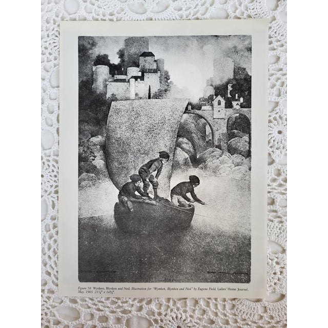 1970s Maxfield Parrish 'Lantern Bearers' Bookplate Reproduction For Sale - Image 4 of 4