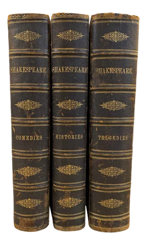 19th C. Works of William Shakespeare Comedies, Histories, Tragedies 3 Volumes