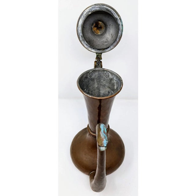 Metal Vintage Copper Tea Pot Pitcher - Beautiful Patina For Sale - Image 7 of 13