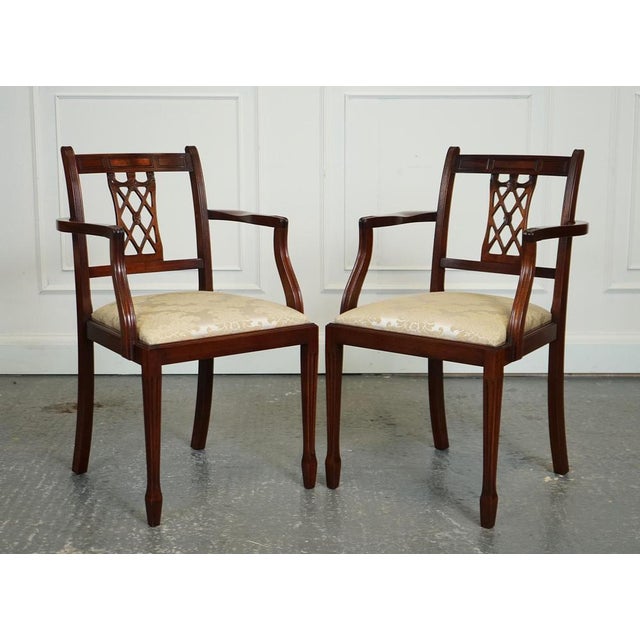Hepplewhite Dining Chairs in Cream Upholstered Seats from Bevan Funnell, Set of 5 For Sale - Image 10 of 16