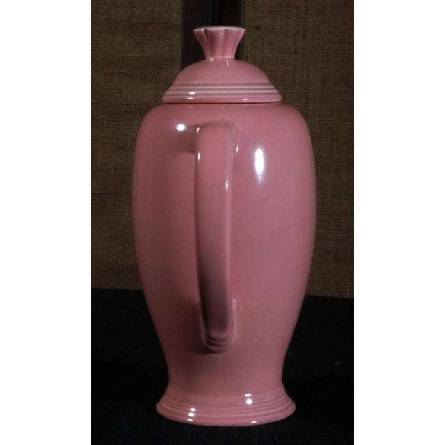 Vintage Fiestaware Coffee Serving Pot in Rose Pink Chairish